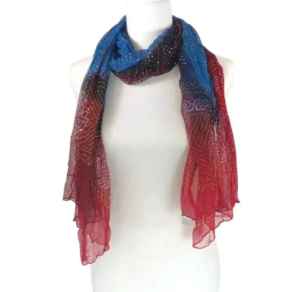 USA Red, White and Blue Handmade Scarf Wrap